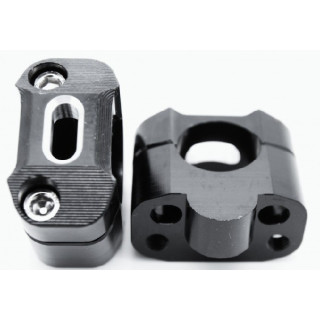 PONTETS REHAUSSE NOIR ADAPTATEURS POUR GUIDON 28.6MM  (ADAPTATION SUR BASE DE MONTAGE  22MM)