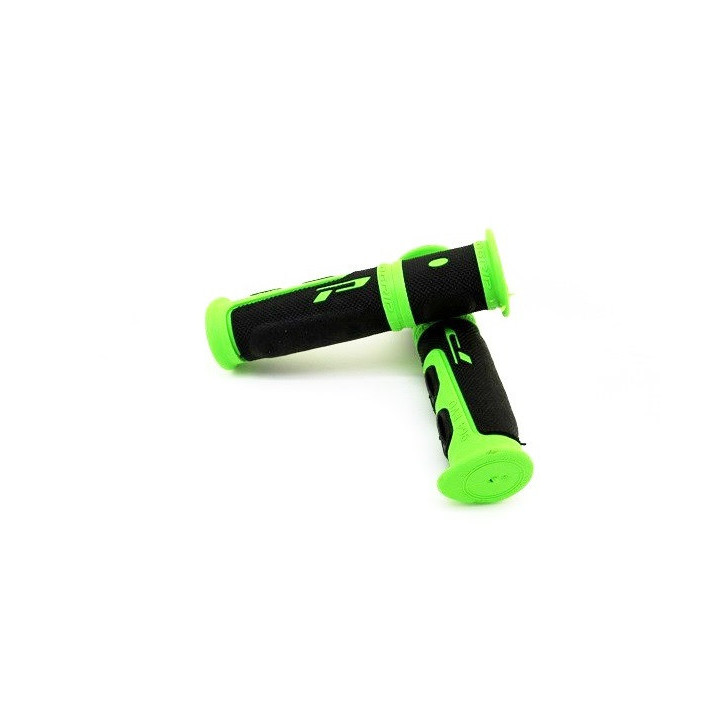 POIGNEES  PROGRIP 964 EVO POUR QUAD AVEC GACHETTE 2X22mm VERT
