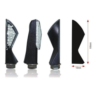 CLIGNOTANTS ASYM LEDS NOIR