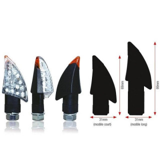 CLIGNOTANTS BLADE LEDS COURT NOIR