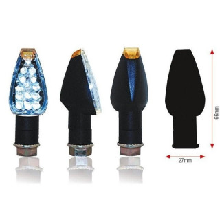 CLIGNOTANTS LEDS DESIGN COURT NOIR