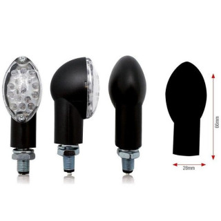 CLIGNOTANTS LOSANGE LEDS NOIR