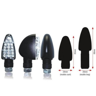 CLIGNOTANTS TRIANGLE LEDS LONG NOIR