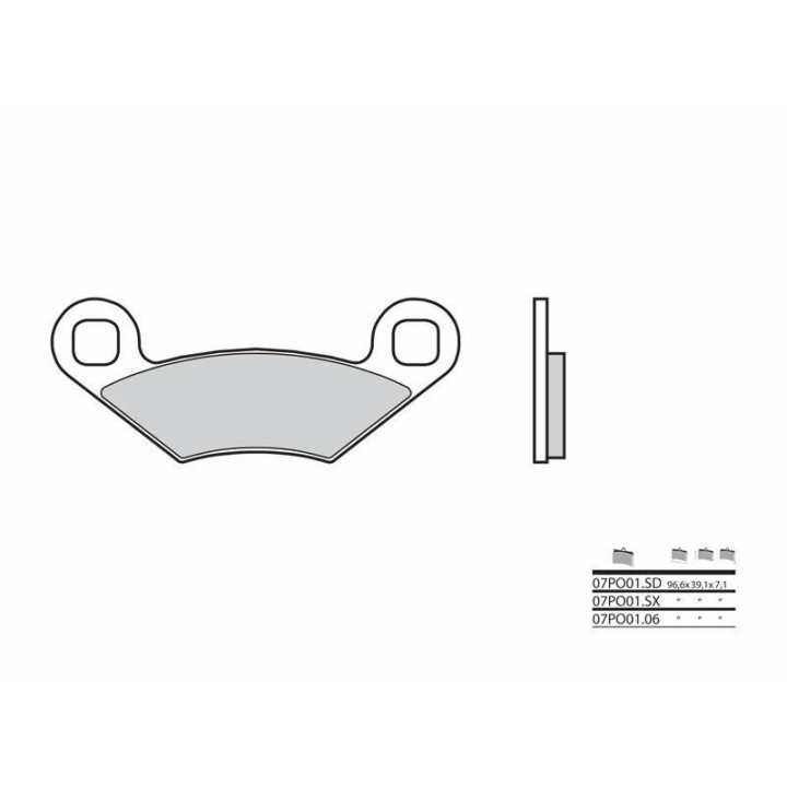 PLAQUETTES DE FREIN ARRIERE BREMBO RZR 800 800S