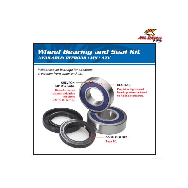 ROULEMENTS D' ARBRE EXCENTRIQUE MOYEU ALL BALLS YAMAHA 450 YFZ ET JOINTS BRAS OSCILLANT 04/05