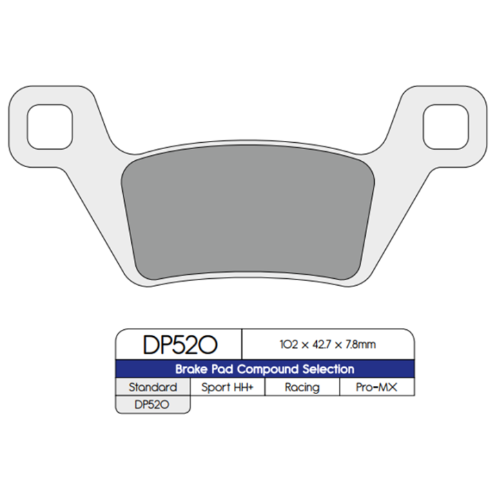 PLAQUETTES FREIN DP BRAKES  AVANT KYMCO MXU 500 IRS 2009-12