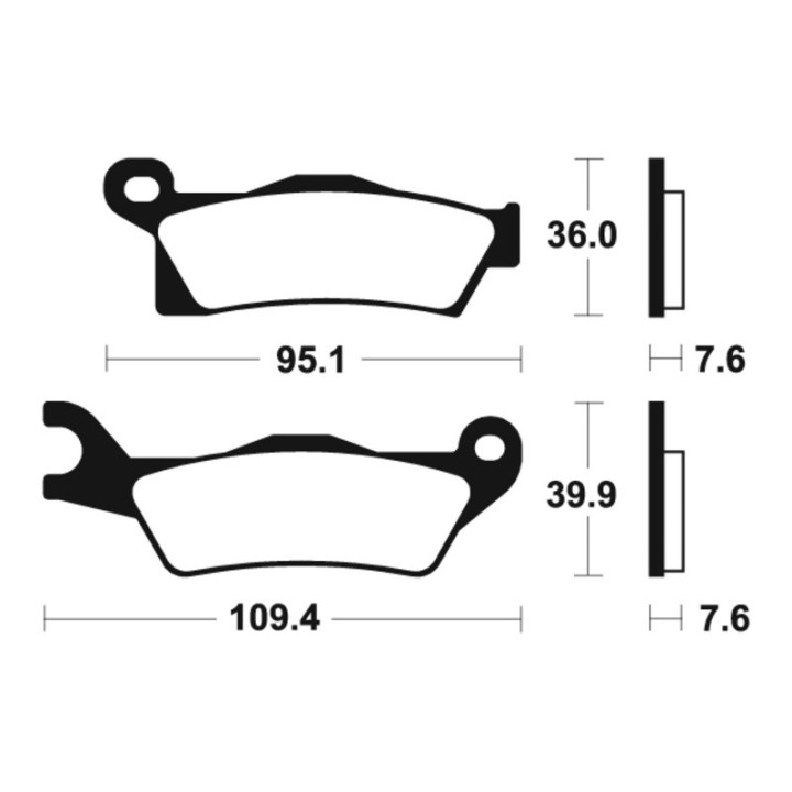 PLAQUETTES DE FREIN CAN AM OUTLANDER 650 AVANT GAUCHE MO410 2013/20