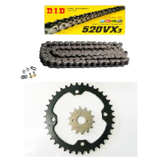 KIT CHAINE JT DID VX3 RENFORCE YAMAHA YFZR 450