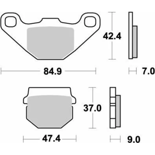 PLAQUETTES DE FREIN MOTO MASTER AVANT POLARIS PHOENIX 200