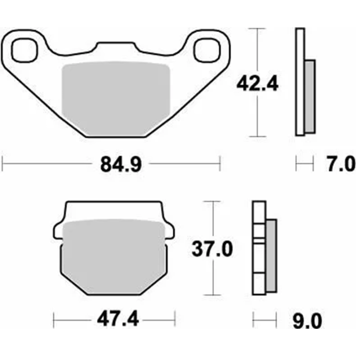 PLAQUETTES DE FREIN MOTO MASTER AVANT POLARIS PHOENIX 200