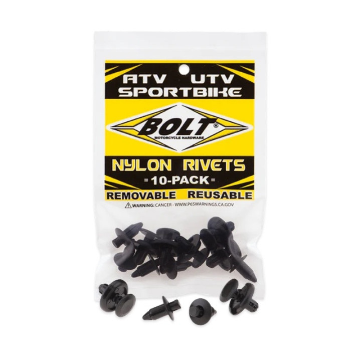 Rivets clips plastique carénage 7mm BOLT BOLT 10 pièces
