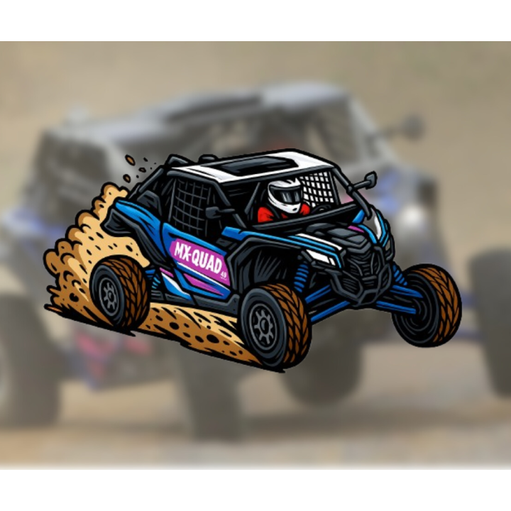 AUTOCOLLANT STICKERS SSV CAN AM X3 MX-QUAD 17X10cm