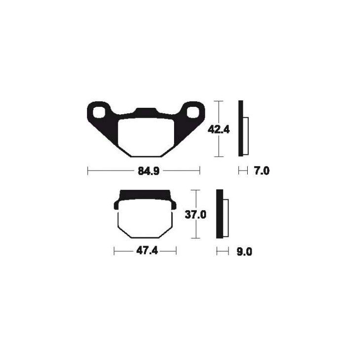 PLAQUETTES DE FREIN MASAI 460 ARRIERE MO46