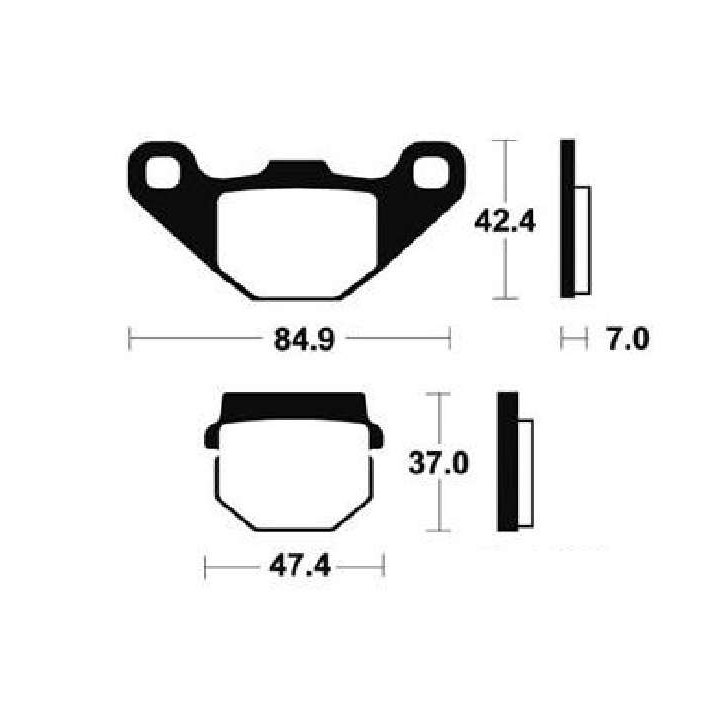 PLAQUETTES DE FREIN ARRIERE ADLY 300 INTERCEPTOR MO44