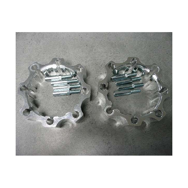 PAIRE D ELARGISSEURS AVANT DOUBLE PERCAGE 4X144 ET 4X156 +45mm
