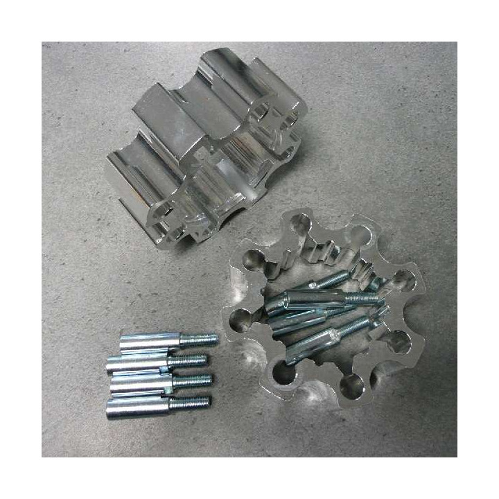PAIRE D ELARGISSEUR ARRIERE DOUBLE PERCAGE 4x110 ET 4x115 + 45mm
