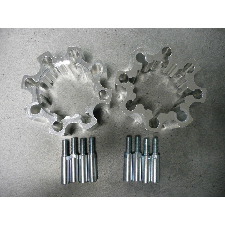 PAIRE D ELARGISSEURS ARRIERE DOUBLE PERCAGE 4x110 ET 4x115 + 45mm