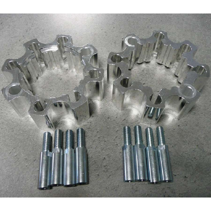 PAIRE D ELARGISSEURS ARRIERE DOUBLE PERCAGE 4x110 ET 4x115 + 45mm