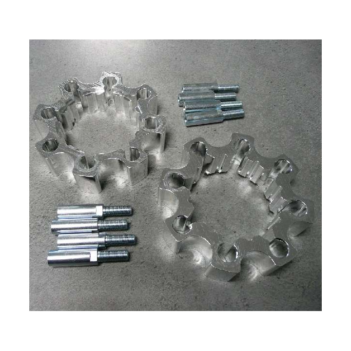 PAIRE D ELARGISSEURS ARRIERE DOUBLE PERCAGE 4x110 ET 4x115 + 35mm