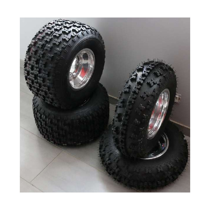 PACK PNEUS CROSS ART SLICER HOMOLOGUE ET JANTES DWT A5 MONTES LTR LTZ KFX KXR MASAI DINLI TRITON