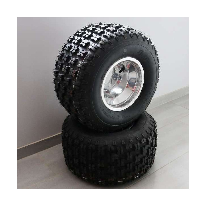 PACK 2 JANTES DWT A5 ET PNEUS ARRIERE ART SLICER  LTR  LTZ  KFX KXR MASAI DINLI TRITON