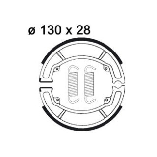 PLAQUETTES DE FREIN ARRIERE YFM GRIZZLY 125 AP RACING 04/13 LMS824