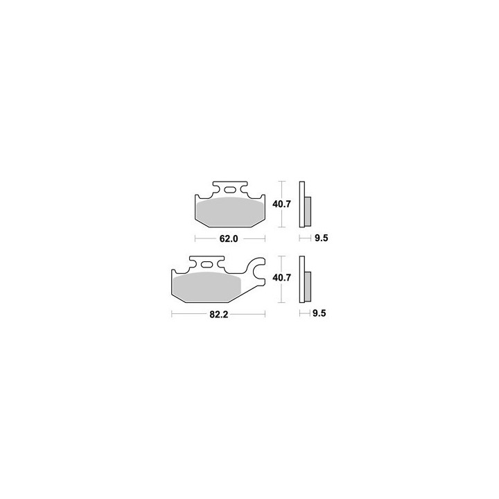 PLAQUETTES DE FREIN AVANT OUTLANDER 400 AP RACING 07/14 LMP354OR