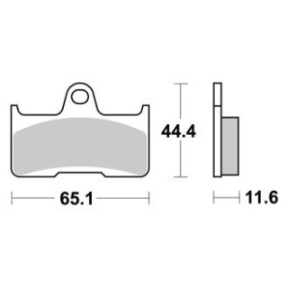 PLAQUETTES DE FREIN ARRIERE YFM GRIZZLY 660 AP RACING 02/08 LMP399OR