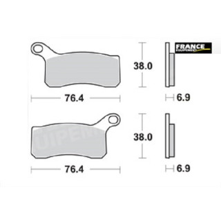 PLAQUETTES DE FREIN AVANT SX 505 AP RACING 09/11 LMP466ORR