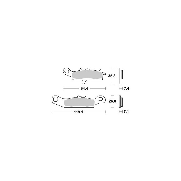 PLAQUETTES DE FREIN AVANT KFX 700 AP RACING 08/14 LMP398OR