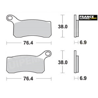 PLAQUETTES DE FREIN AVANT XC 525 AP RACING 08/11 LMP466OR