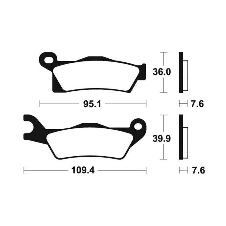 PLAQUETTES DE FREIN AVANT OUTLANDER 650 AP RACING 13 LMP510OR