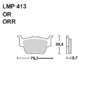 PLAQUETTES DE FREIN ARRIERE TRX 450 AP RACING 04/15 LMP413OR