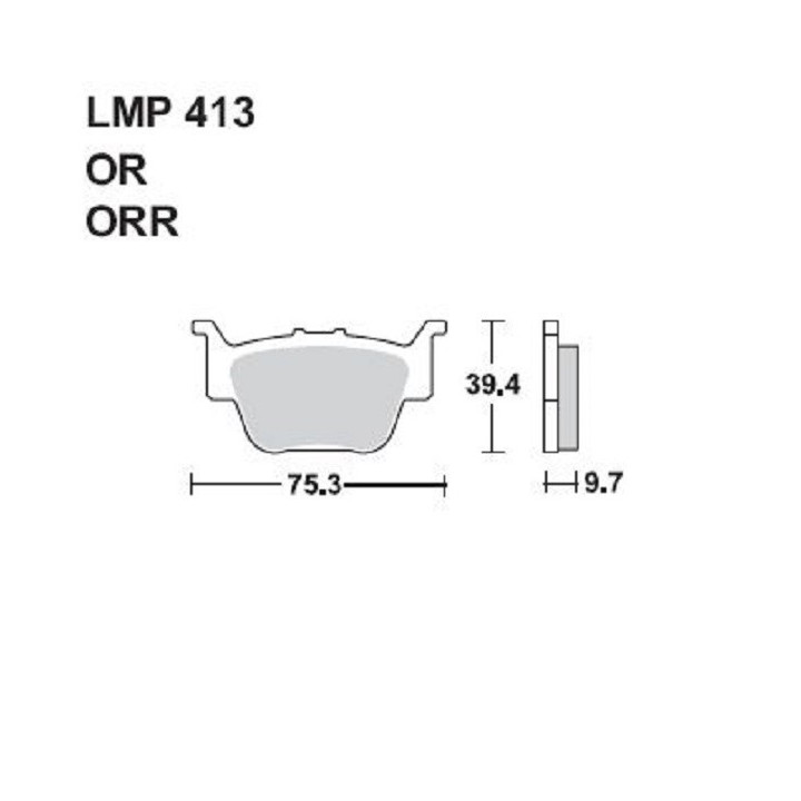 PLAQUETTES DE FREIN ARRIERE TRX 450 AP RACING 04/15 LMP413OR