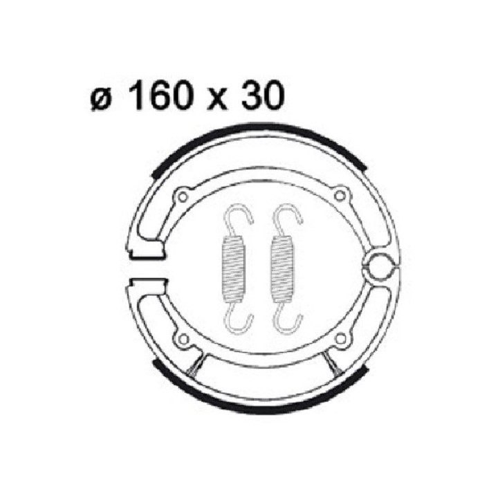 MACHOIRES DE FREIN ARRIERE YFM KODIAK 400 AP RACING 93/99 LMS854